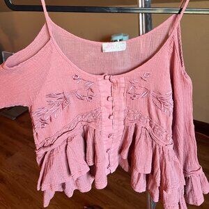 Free People off the shoulder blouse size XS